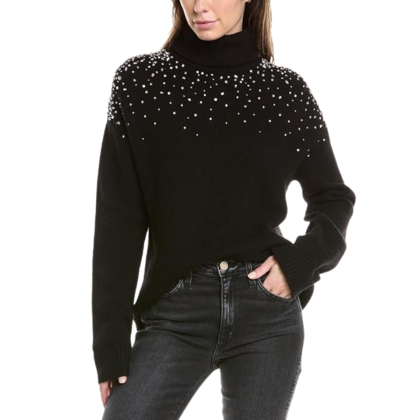 Women's Rhinestone Crackle Embroidered Alani Top